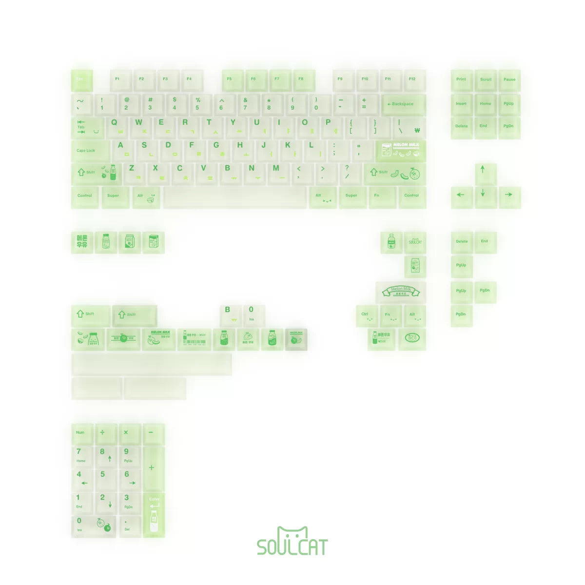 Melon Milk Keycap Set