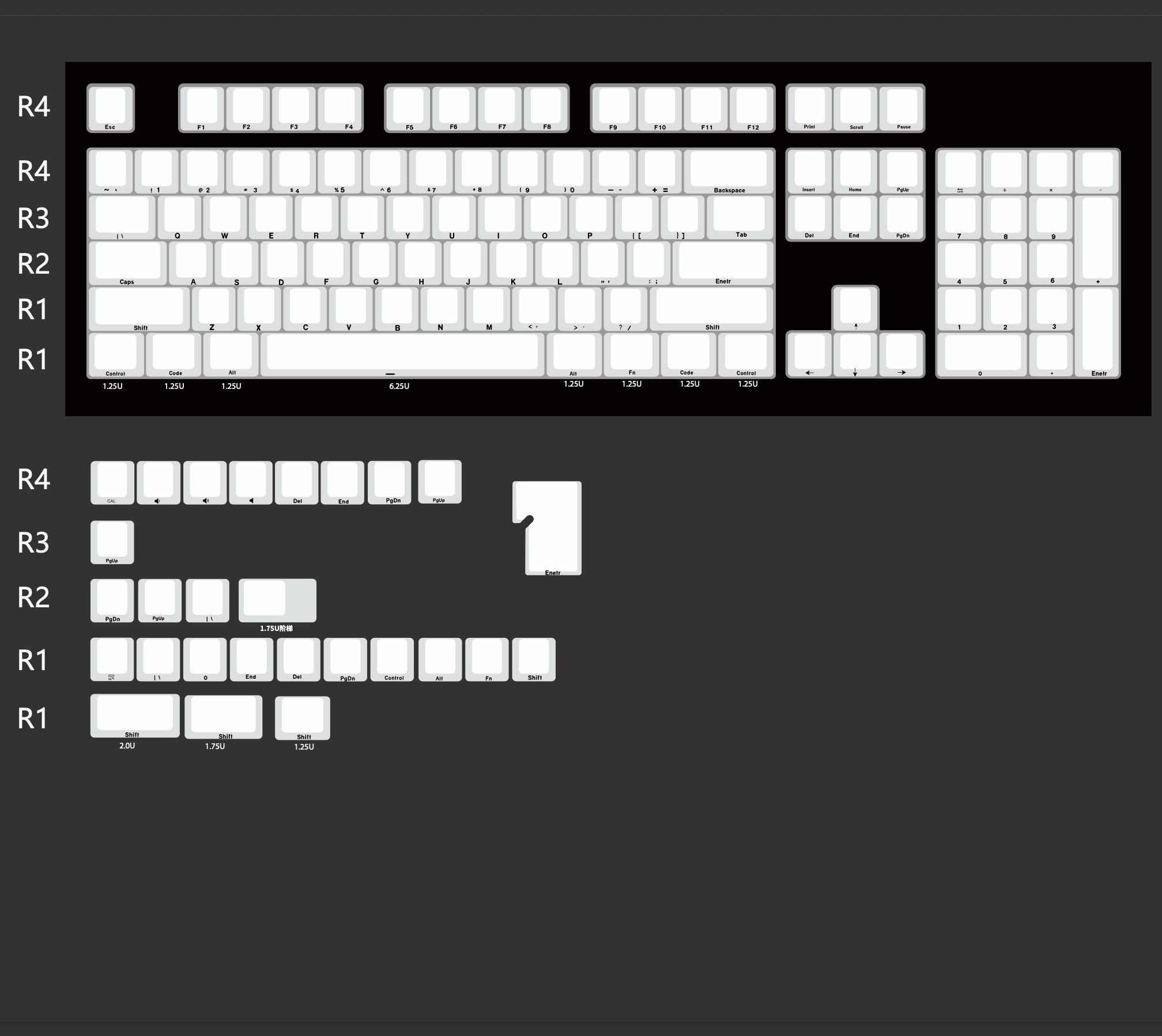 Shine Through - White Keycap Set