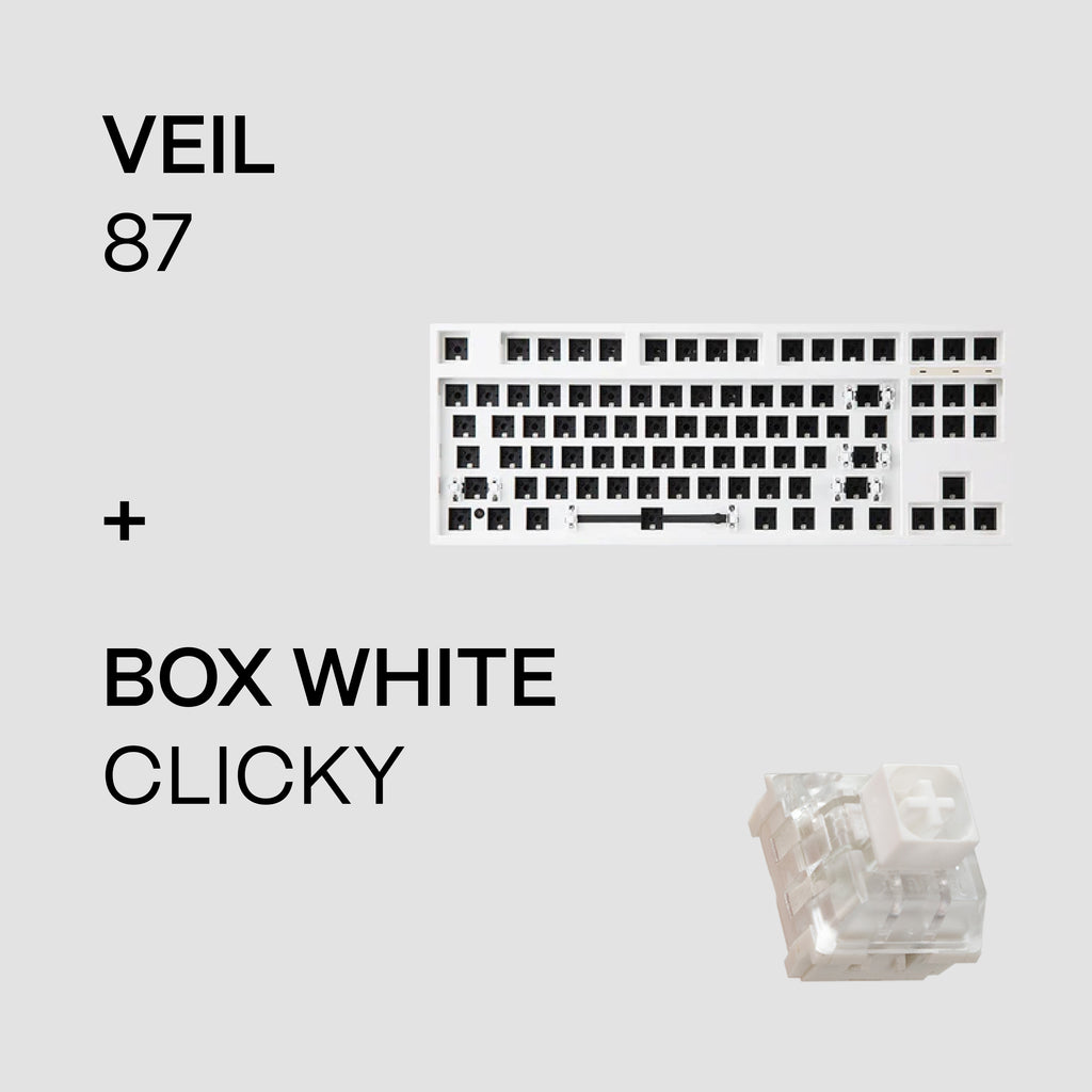 Veil87 White - Clicky