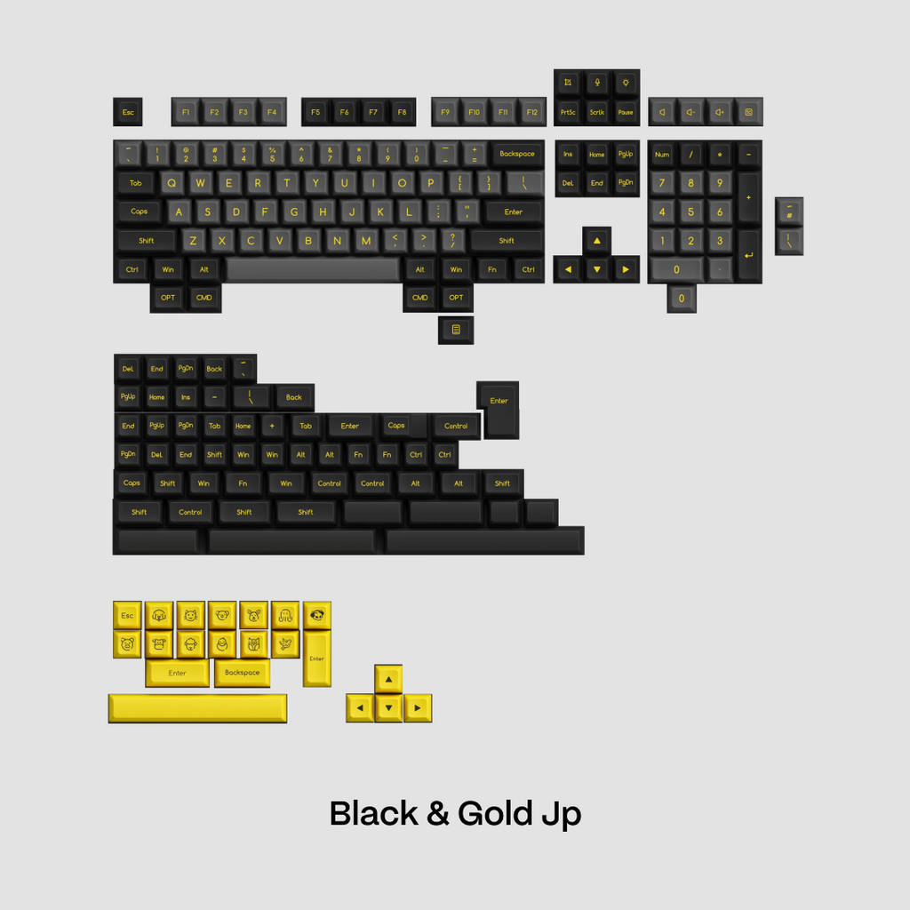 Black & Gold SAL Keycap Set