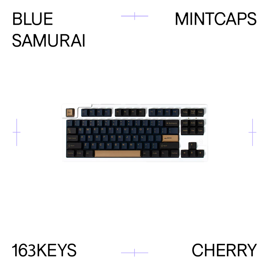 Mintcaps Blue Samurai Keycap Set