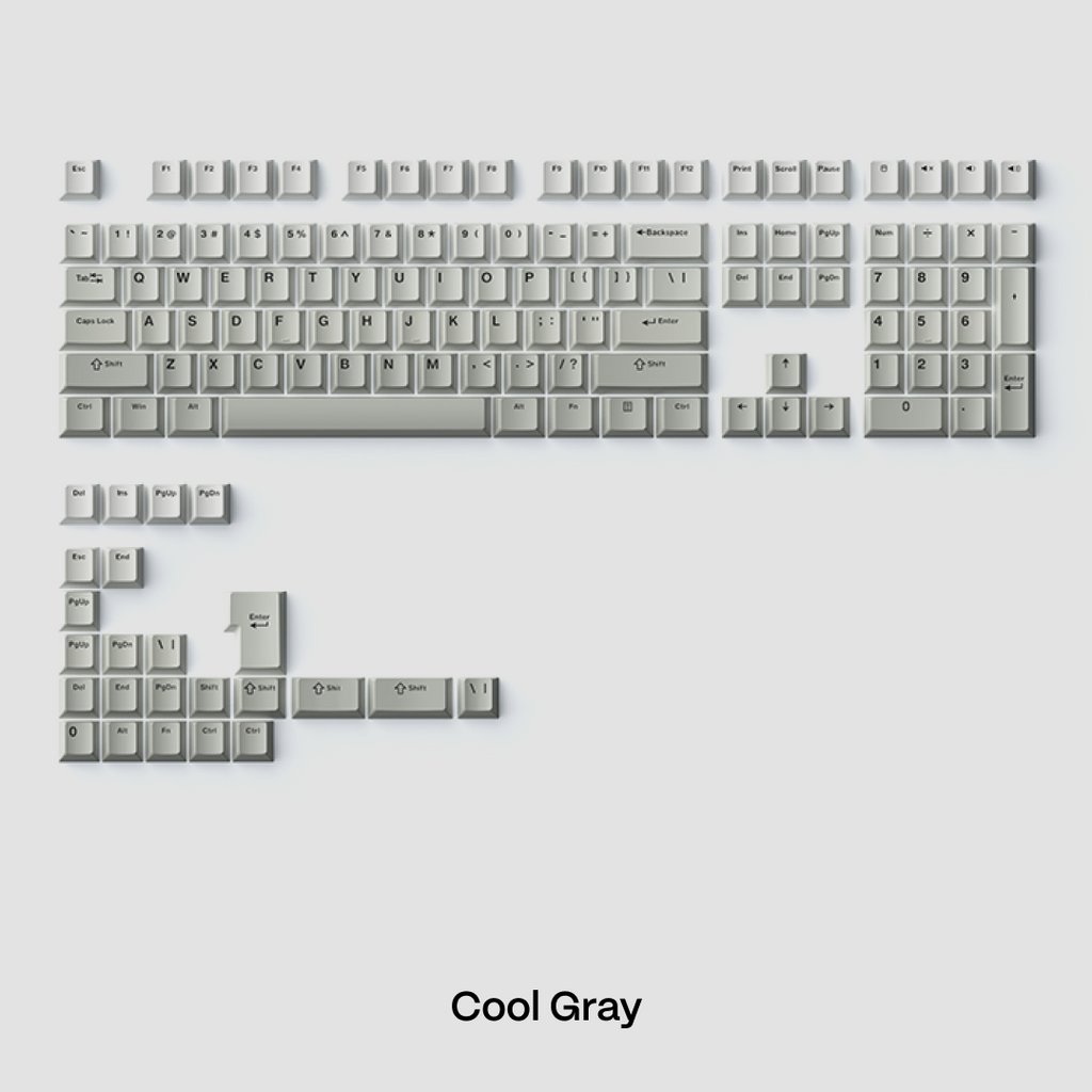 Akko Cool Gray Keycap Set