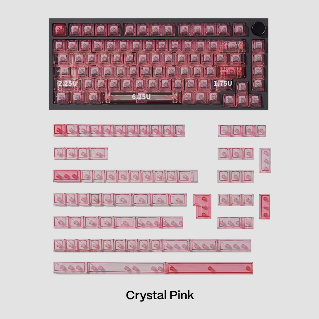 Mintcaps Crystal Pink Keycap Set