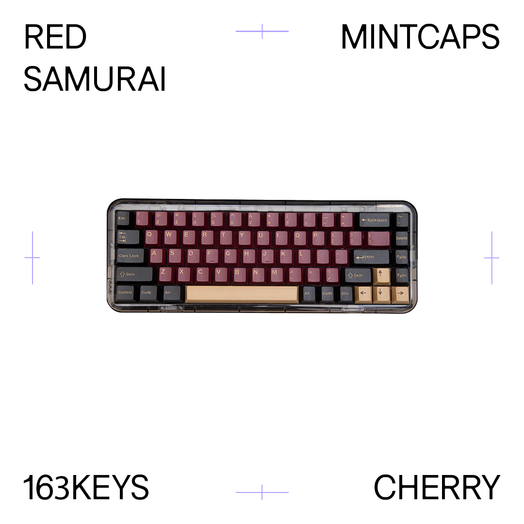 Mintcaps Red Samurai Keycap Set Mash sg Mintcaps Red Samurai Keycap Set Mash sg