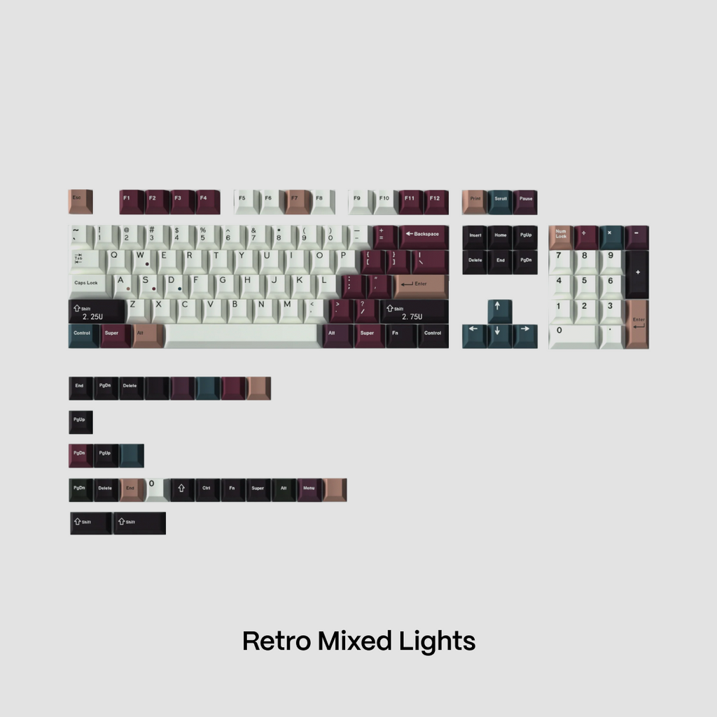Mintcaps Retro Mixed Lights Keycap Set