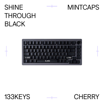Shine Through - Black Keycap Set