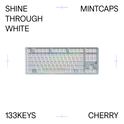 Shine Through - White Keycap Set