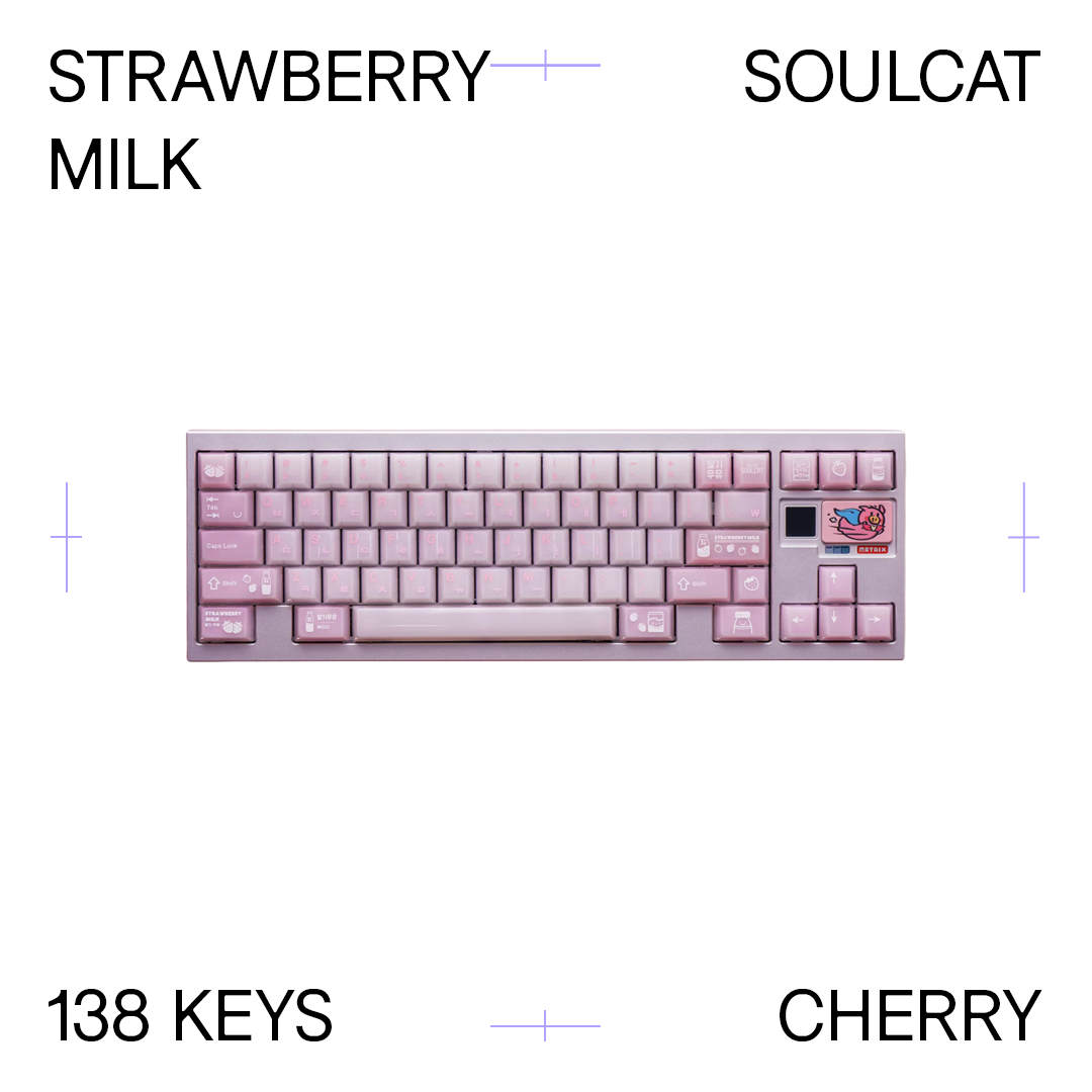 Strawberry Milk Keycap Set