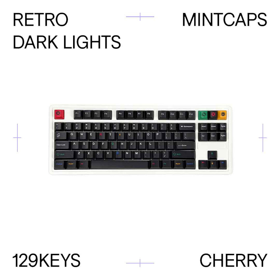 Retro Dark Lights Keycap Set