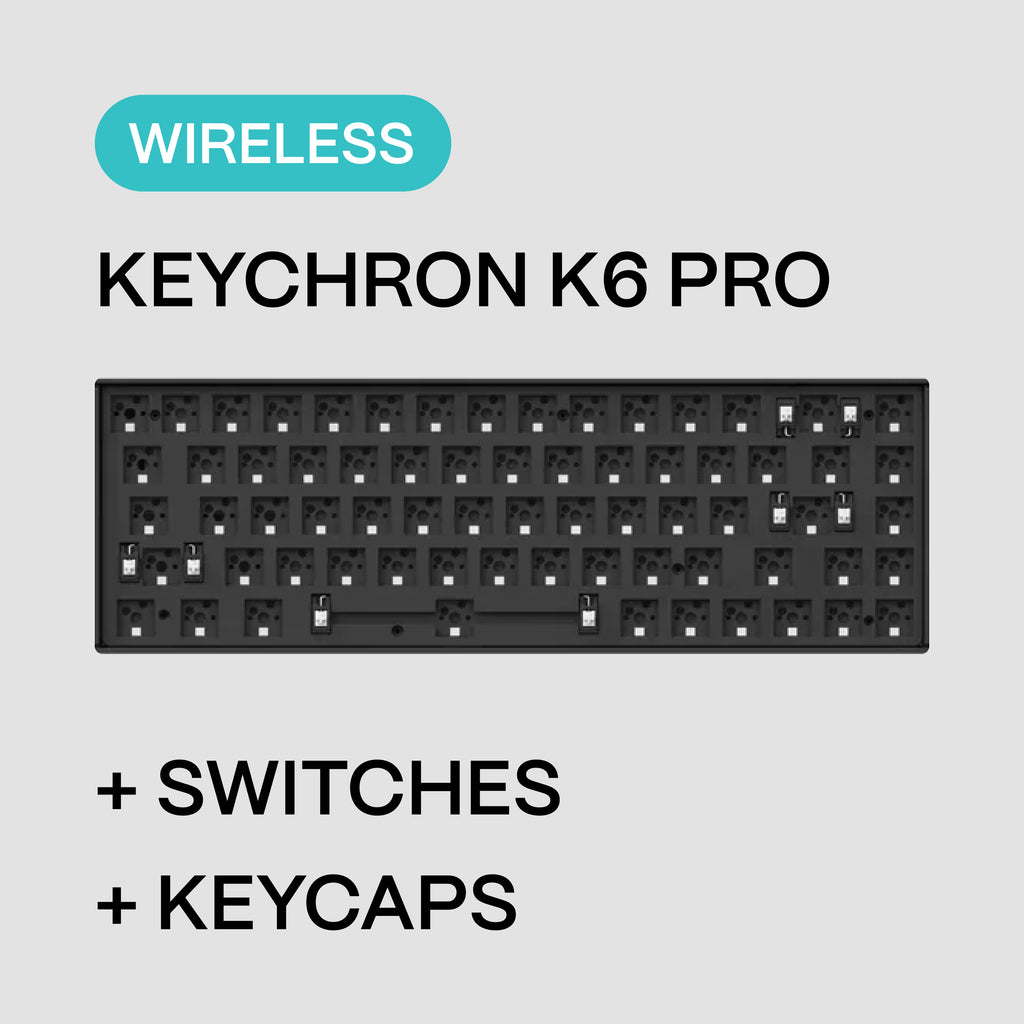 Keychron K6 Pro Custom Mechanical Keyboard Bundle
