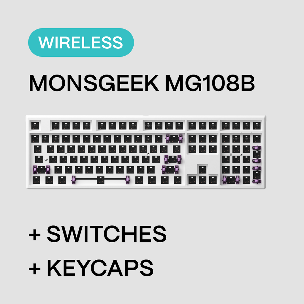 Monsgeek MG108B Custom Mechanical Keyboard Bundle