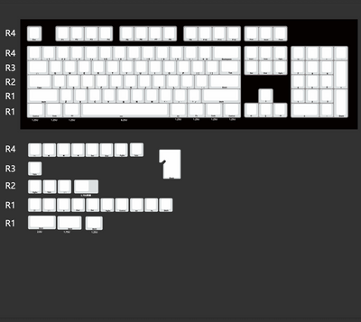 Shine Through - White Keycap Set