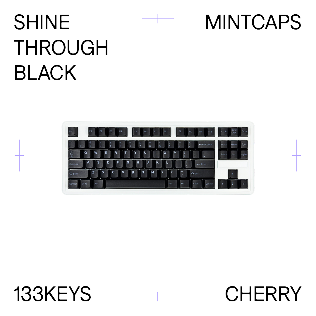 Shine Through - Black Keycap Set