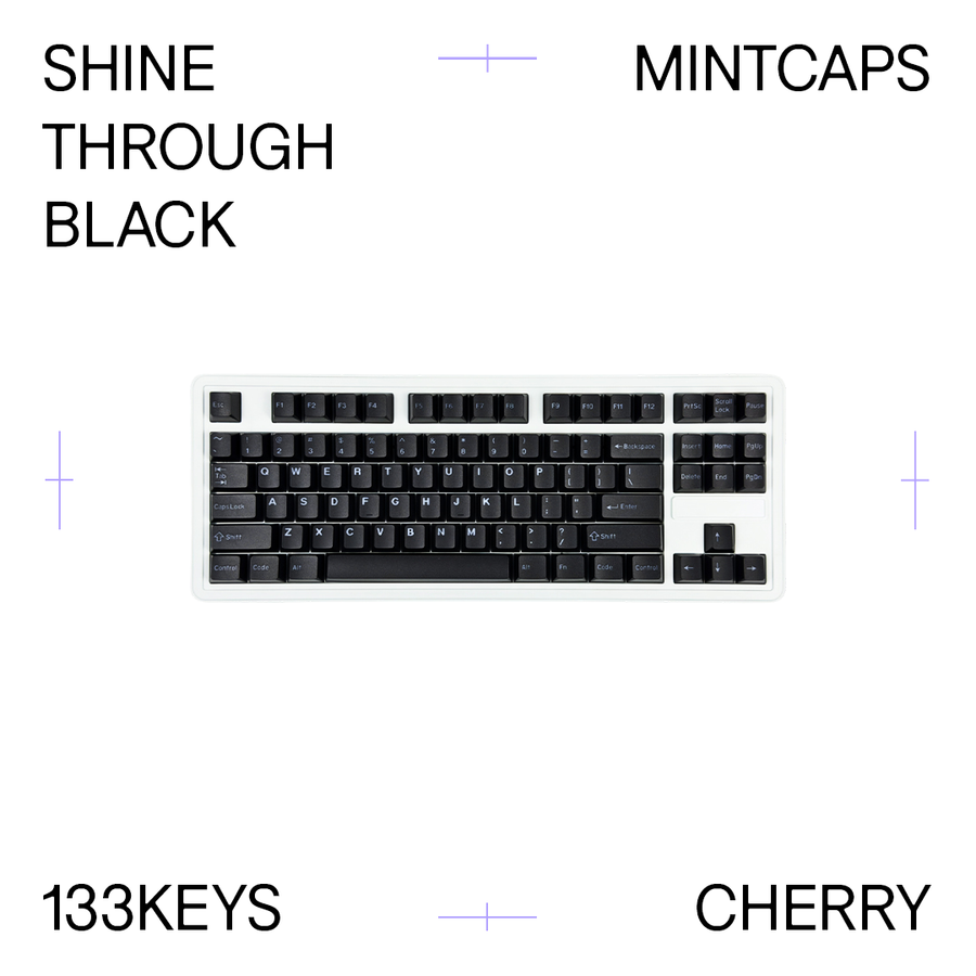 Shine Through - Black Keycap Set