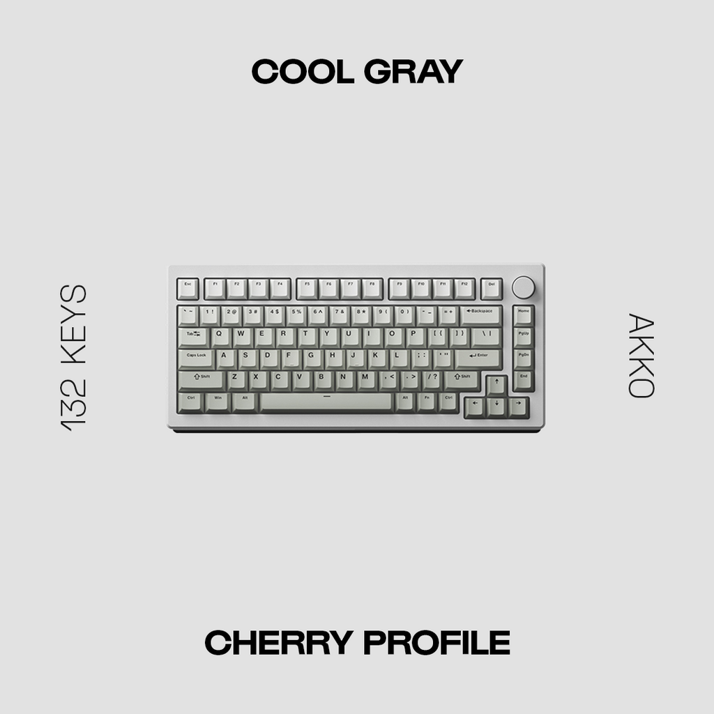 Akko Cool Gray Keycap Set